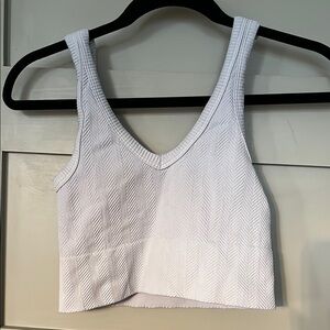 Ice blue Vneck Nikibiki crop top